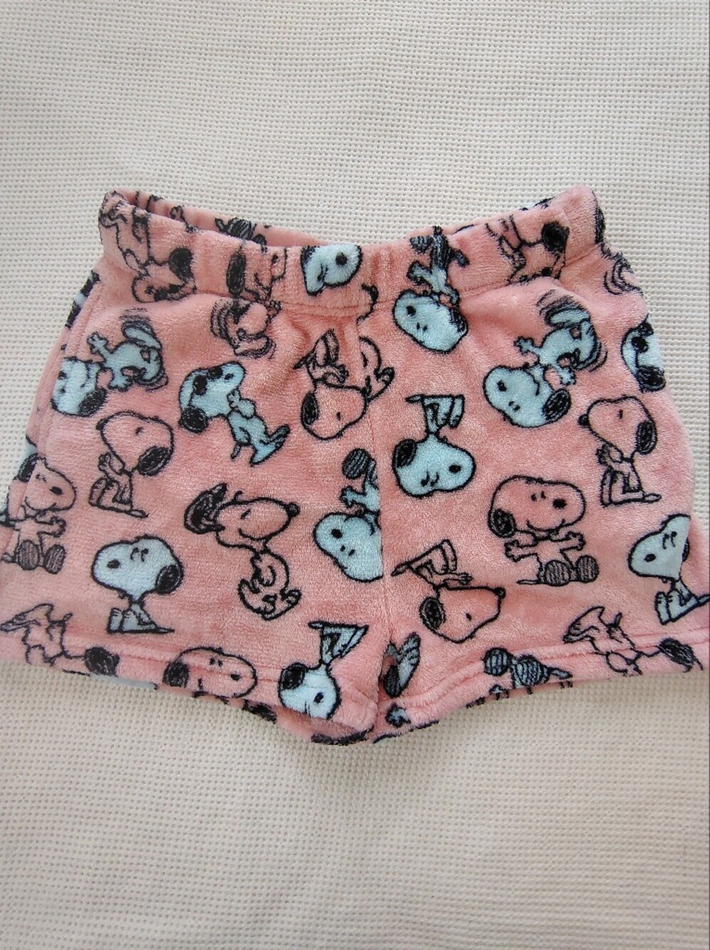 Peanuts Pink Plush Snoopy Shorts